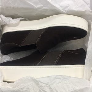 Vince Warren Velvet Slide Platform Sneakers